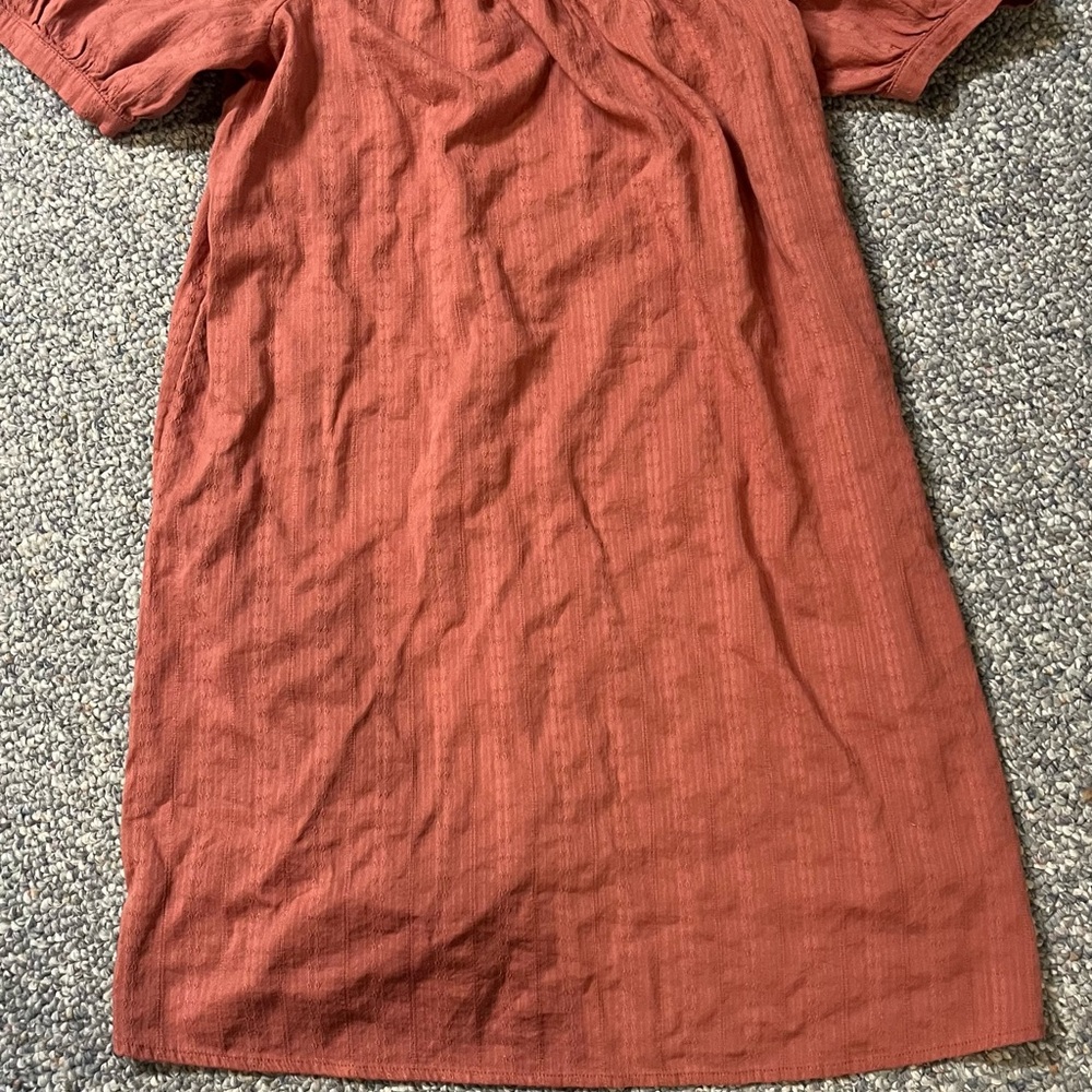Rust Orange Short Sleeve Dress